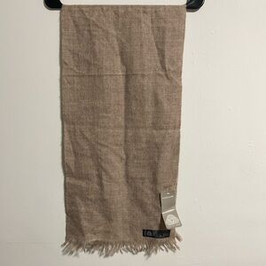 Woolmark 100% Pure Luna Virgin New Wool Beige Scarf